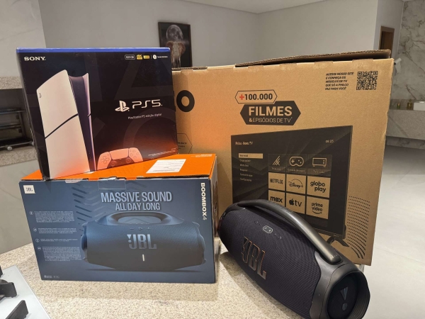 Kit eletrônico ps5 + Jbl+ Tv 